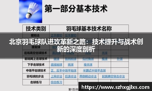 北京羽毛球队进攻革新之路：技术提升与战术创新的深度剖析